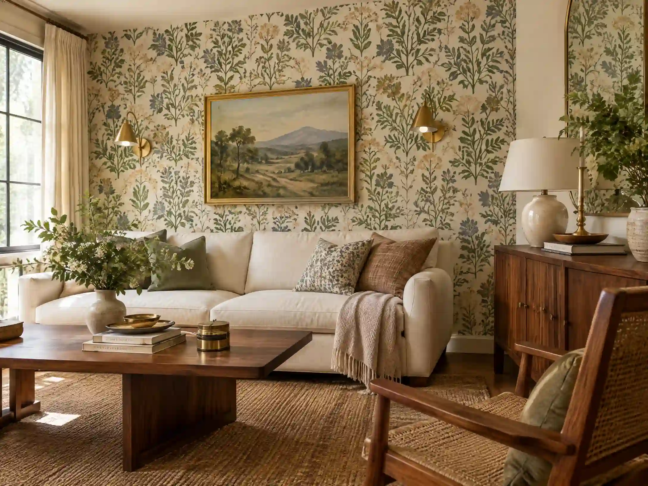 Professional living room feature wall